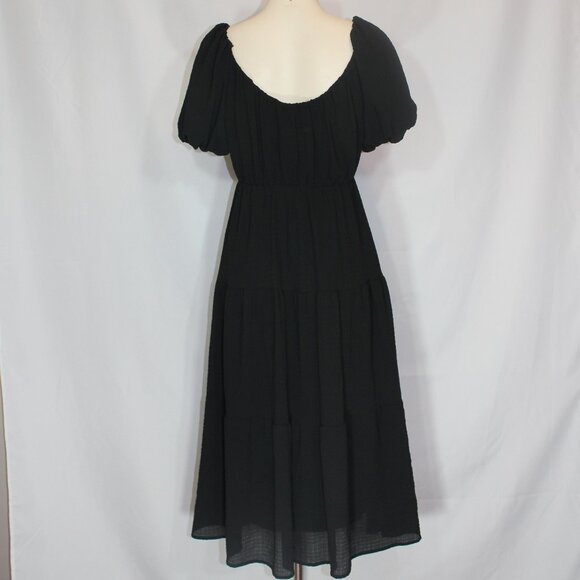 ASTR The Label Tiered Short Sleeve Dress in Black woman dress size XS - Picture 4 of 7